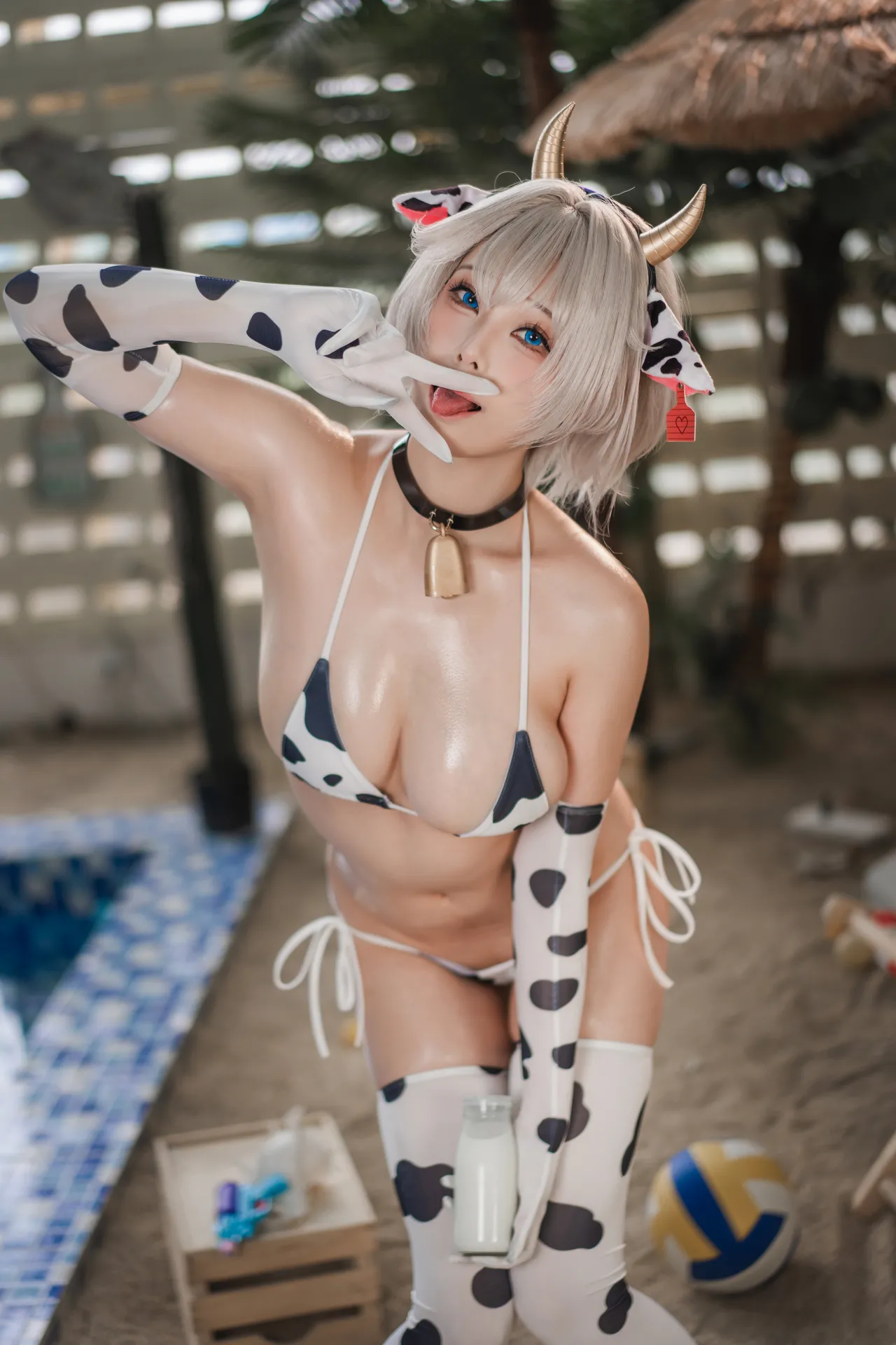 蜜汁猫裘 - 棕色尘埃 泰瑞丝 奶牛比基尼-erohere90.webp